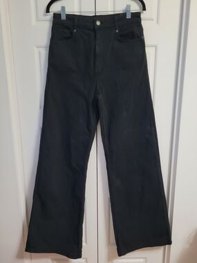 Zara Black High-Rise Wide-Leg Jeans - Size 4 - Excellent Conditiom